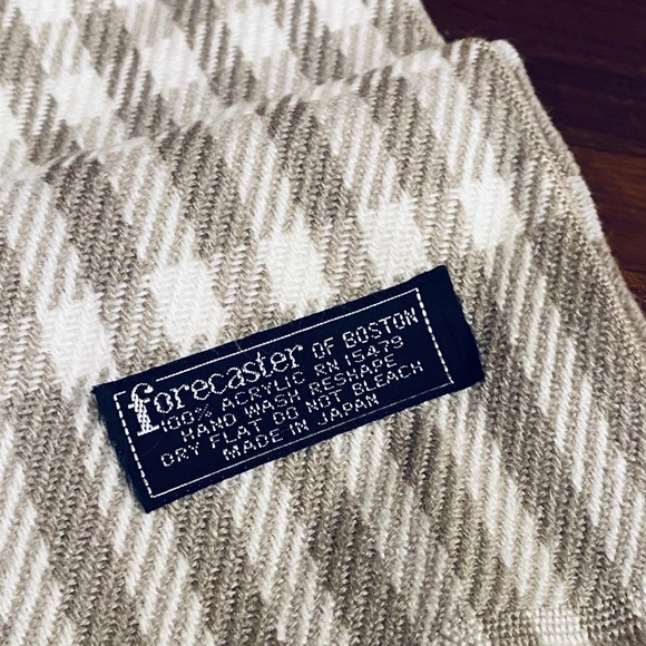 Forecaster Accessories - VTG Khaki Gingham Scarf Forecaster Acrylic